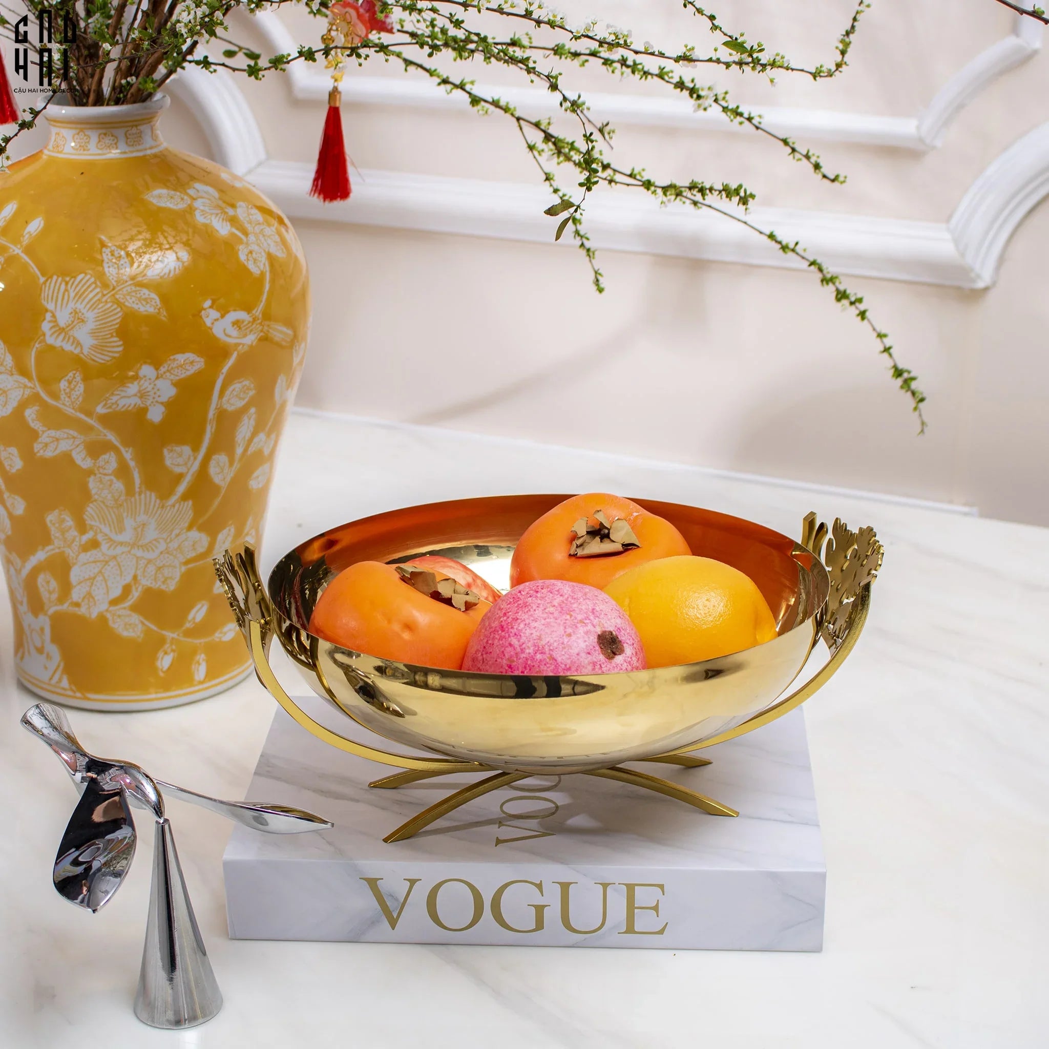 MAISON DE LUXE - ĐĨA TRÁI CÂY GOLDEN ERA SS25-CẬU HAI HOME DECOR