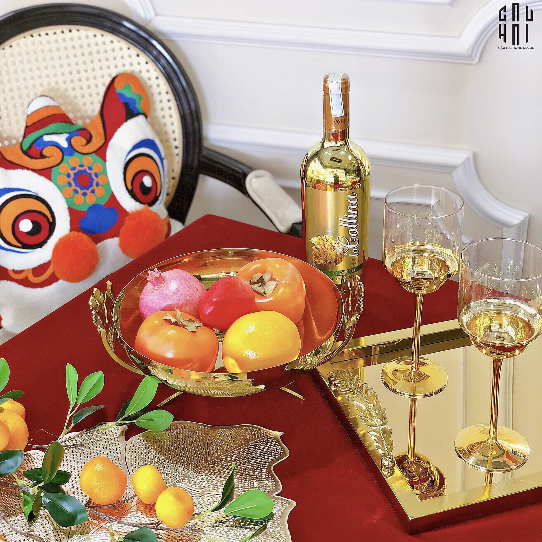 MAISON DE LUXE - ĐĨA TRÁI CÂY GOLDEN ERA SS25-CẬU HAI HOME DECOR