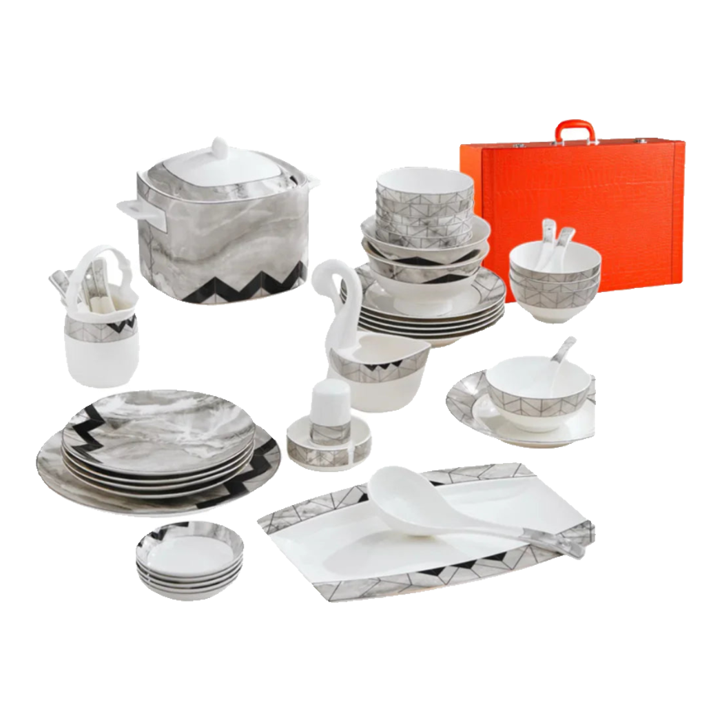 Maison Couture - Set Chén Dĩa Kingston Refined Manner Allure 60Pcs-SET CHÉN DĨA-Đối tác tại Trung Quốc theo từng đơn đặt hàng-CẬU HAI HOME DECOR