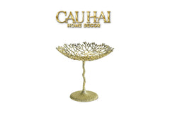 Maison Elysian Couture - Đĩa Trái Cây San Hô Bằng Đồng Aureum Doré Corail Centerpieces 23x27-CẬU HAI HOME DECOR