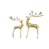 Set Tượng Maison Couture Golden Alley Elk H42/H32-TƯỢNG TRANG TRÍ-CẬU HAI HOME DECOR-CẬU HAI HOME DECOR