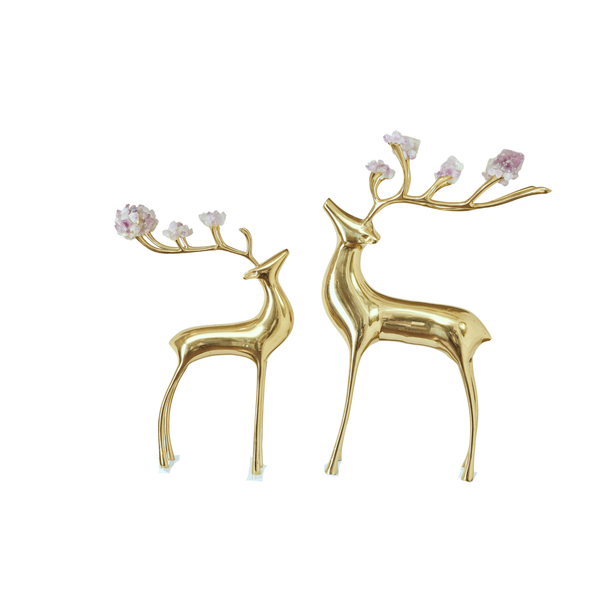 Set Tượng Maison Couture Golden Alley Elk H42/H32-TƯỢNG TRANG TRÍ-CẬU HAI HOME DECOR-CẬU HAI HOME DECOR