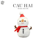 Người Tuyết - Lovely White Snow Man With Stick-CẬU HAI HOME DECOR
