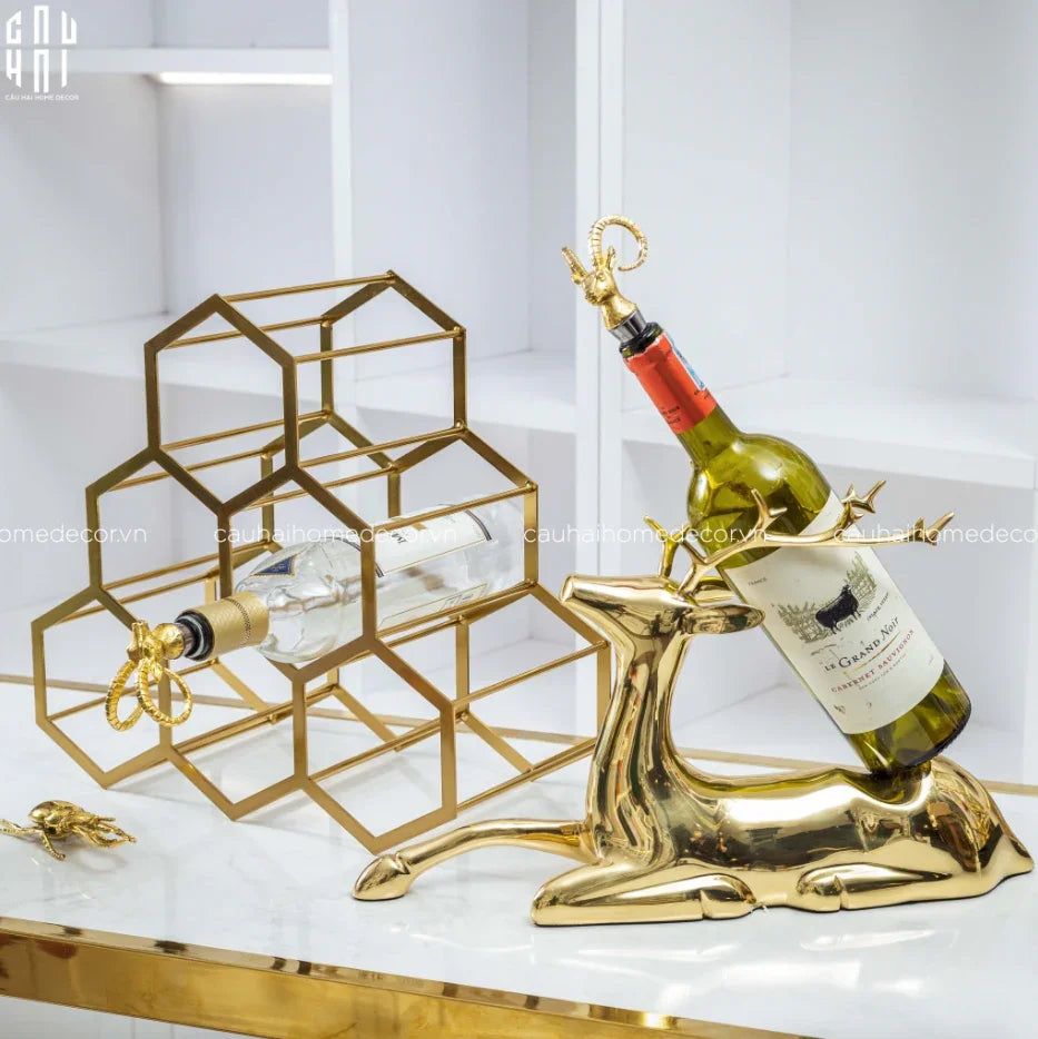 Nút Đậy Vang - Golden Antelope Wine Stopper Ss30-CẬU HAI HOME DECOR