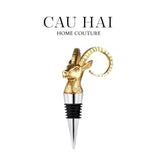 NÚT ĐẬY VANG - GOLDEN ANTELOPE WINE STOPPER SS30 - CẬU HAI HOME DECOR