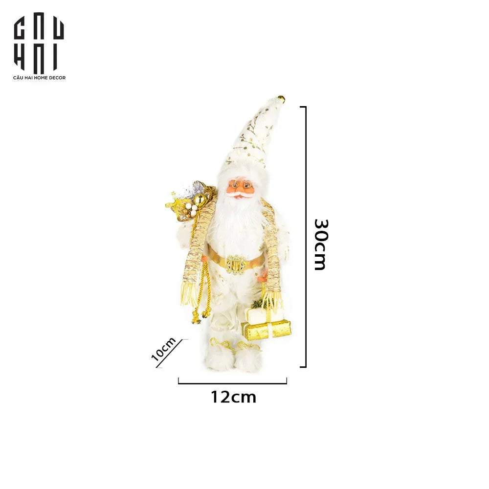 Ông Già Noel - White Santa Claus Size S-TRANG TRÍ GIÁNG SINH-Đối tác tại Trung Quốc theo từng đơn đặt hàng-CẬU HAI HOME DECOR