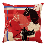 Vỏ Gối Nhung Équestre Les Quatre Chevaux de Bataille 45-VỎ GỐI-CẬU HAI HOME DECOR-CẬU HAI HOME DECOR