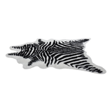 Thảm Lông Faux Fur Zebra Hide Noir 85x110-Thảm Lông-Cậu Hai Home Decor-CẬU HAI HOME DECOR