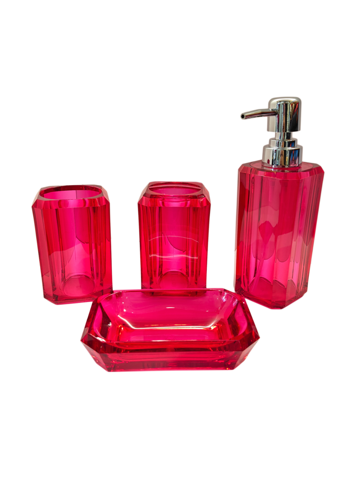 Set Nhà Tắm Acrylic Gemstone Ruby 4pcs-Set nhà tắm bathroom vanities-CẬU HAI HOME DECOR-CẬU HAI HOME DECOR