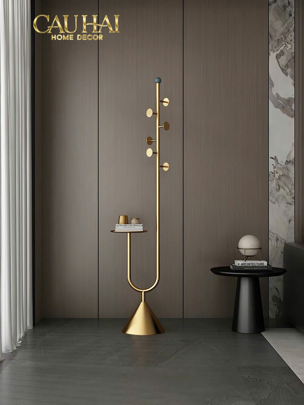 Kệ treo quần áo OrBit Sculptural D'or H176-KỆ TRANG TRÍ-CẬU HAI HOME DECOR-CẬU HAI HOME DECOR