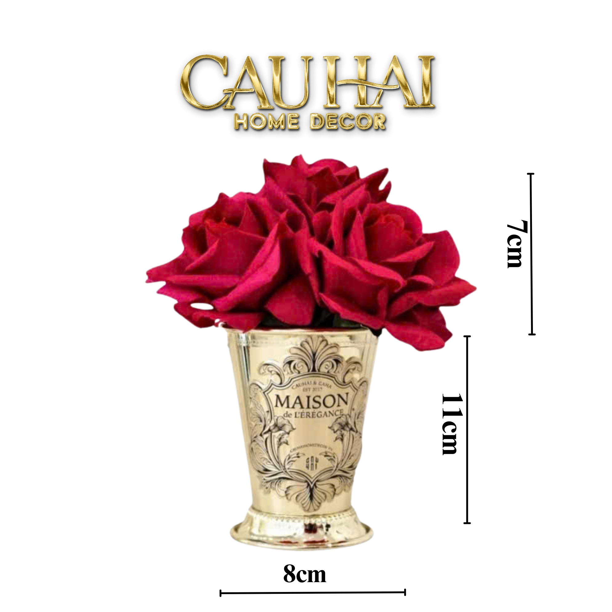 L’ESSENCE DU ROSE - LỌ HOA HỒNG CHALICE - CẬU HAI HOME DECOR