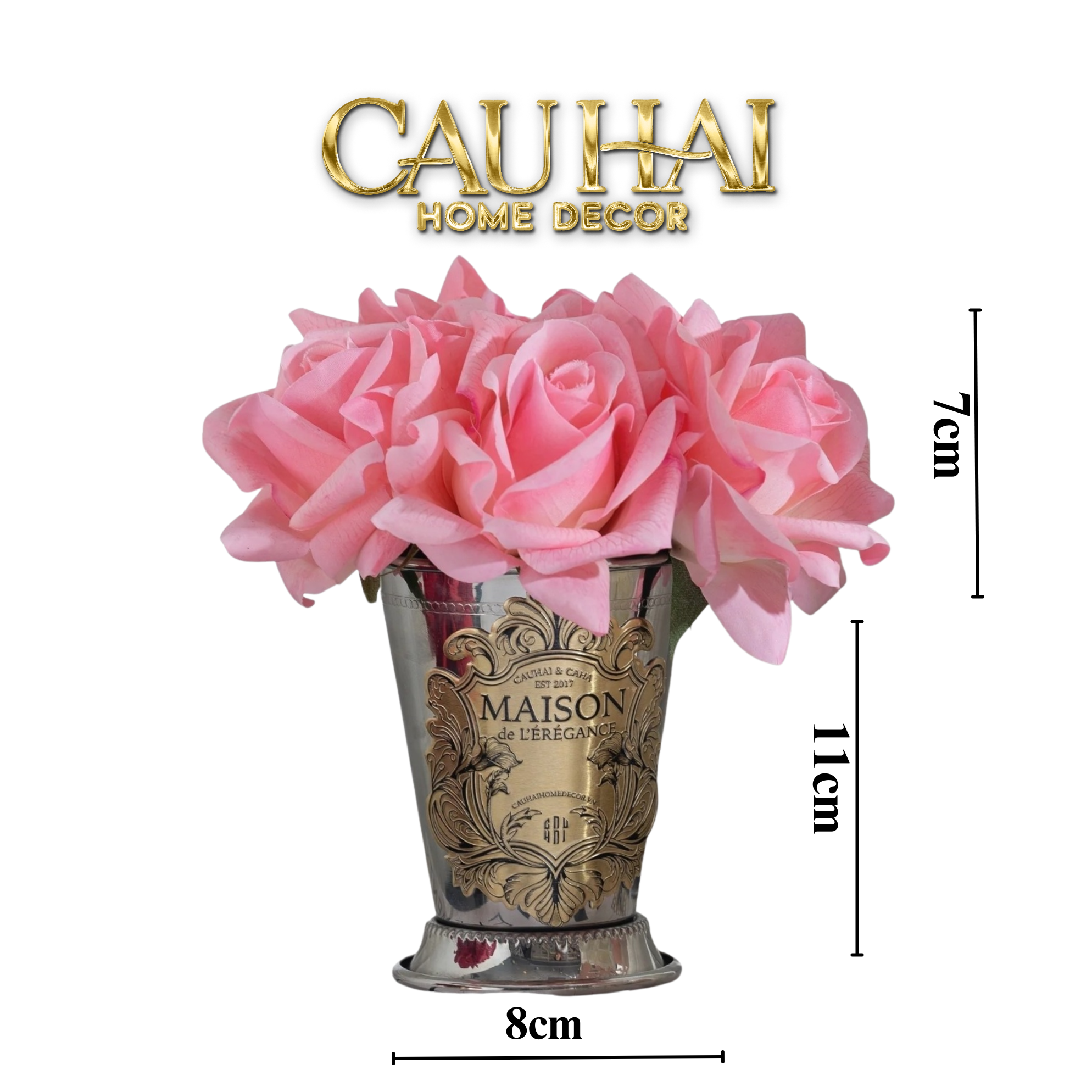L’ESSENCE DU ROSE - LỌ HOA HỒNG CHALICE - CẬU HAI HOME DECOR