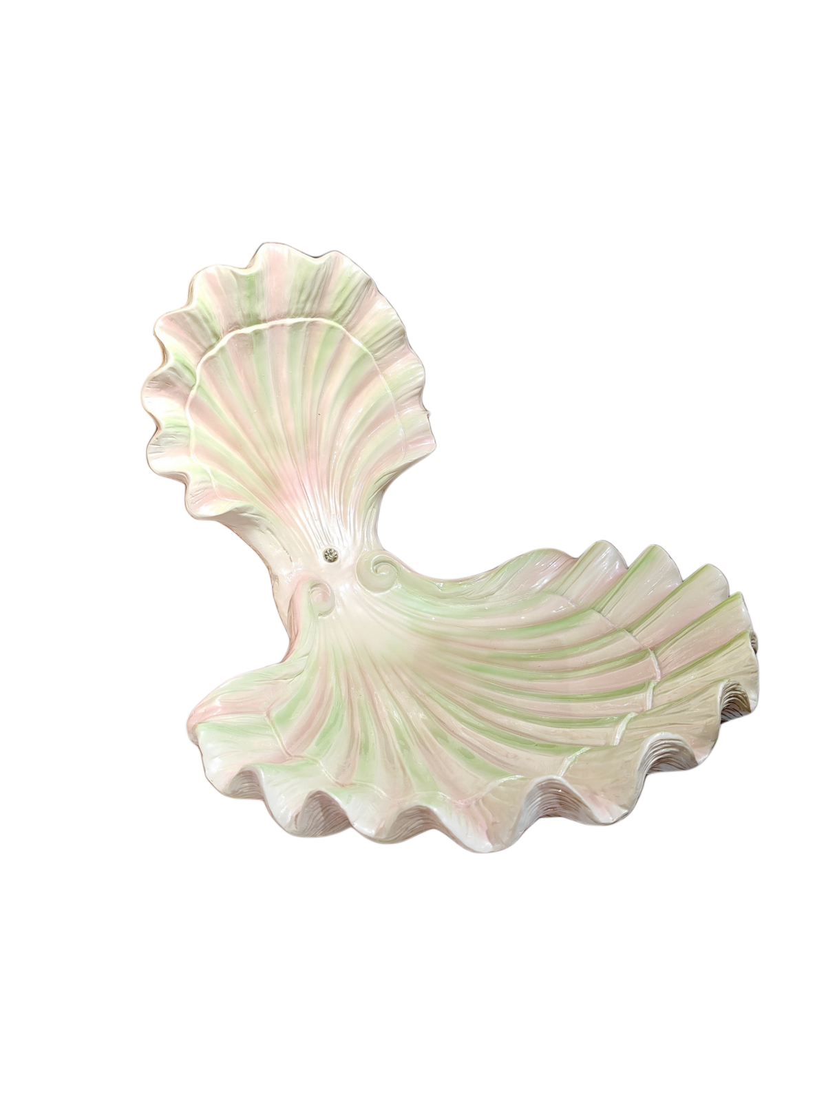 Đĩa Trang Trí Composite Ocean Pearl Pastel 38x36x36-Đĩa trang trí-CẬU HAI HOME DECOR-CẬU HAI HOME DECOR