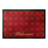 Thảm Ngăn Bụi Sợi Poly Dệt 80x100 Rouge Cannage Bienvenue - Dập Viền Da-THẢM TRẢI SÀN-CẬU HAI HOME DECOR-CẬU HAI HOME DECOR