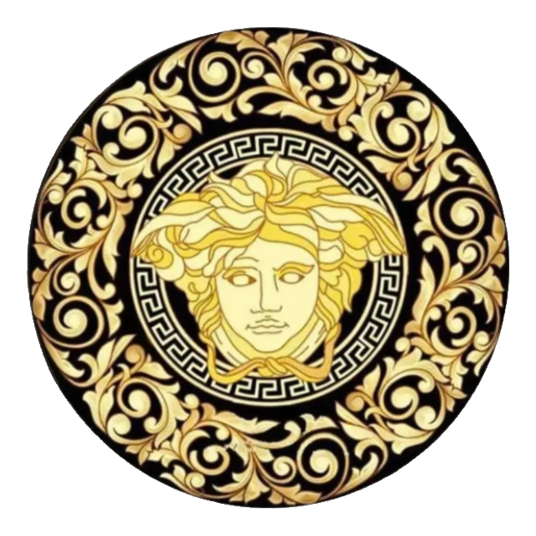 Thảm Tròn Nhung Bỉ D80 - Ronde Carpet Barocco - Medusa Fascination-THẢM TRÒN - THẢM BED-Đối tác tại Trung Quốc theo từng đơn đặt hàng-CẬU HAI HOME DECOR