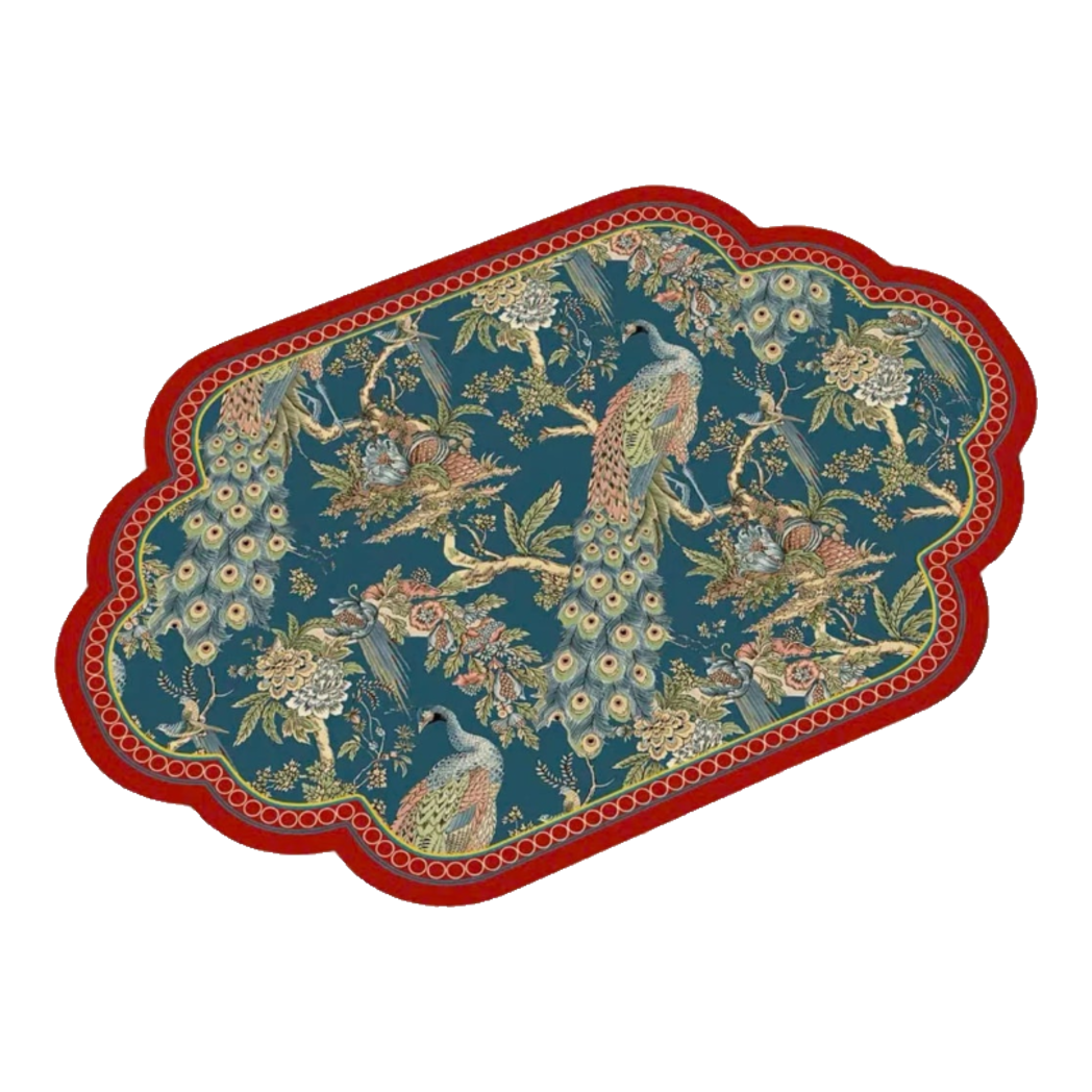 Thảm Cửa Microfiber 50x75 - Paon Plumage Prosperity-THẢM CỬA-Đối tác tại Trung Quốc theo từng đơn đặt hàng-CẬU HAI HOME DECOR