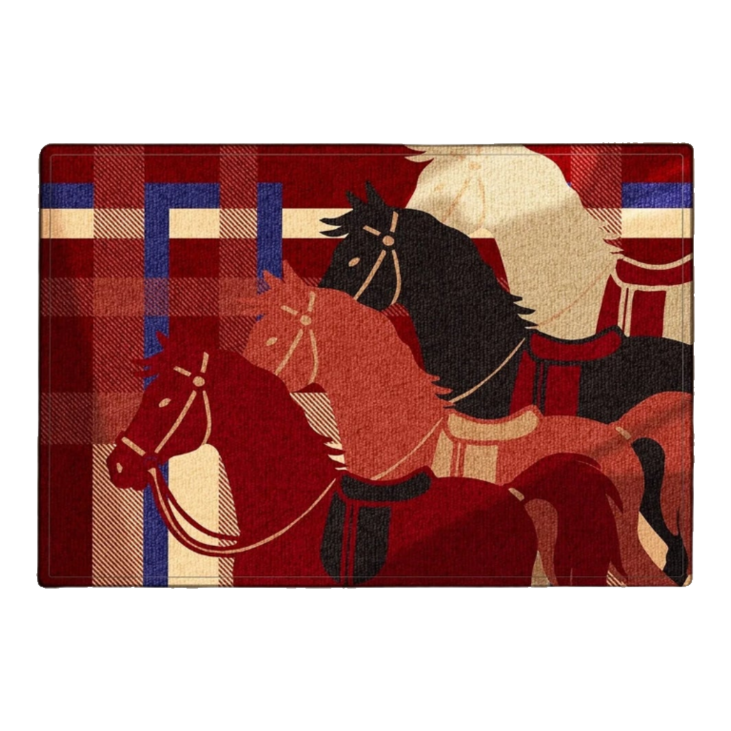 Thảm Cửa Sợi Dệt 60x90 Ngựa Kỵ Binh Hoàng Gia - Les Trois Chevaux D’Empire-THẢM CỬA-Đối tác tại Trung Quốc theo từng đơn đặt hàng-CẬU HAI HOME DECOR