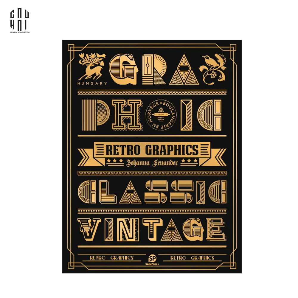 HOME COUTURE - SÁCH RETRO GRAPHICS CLASSIC VINTAGE-CẬU HAI HOME DECOR