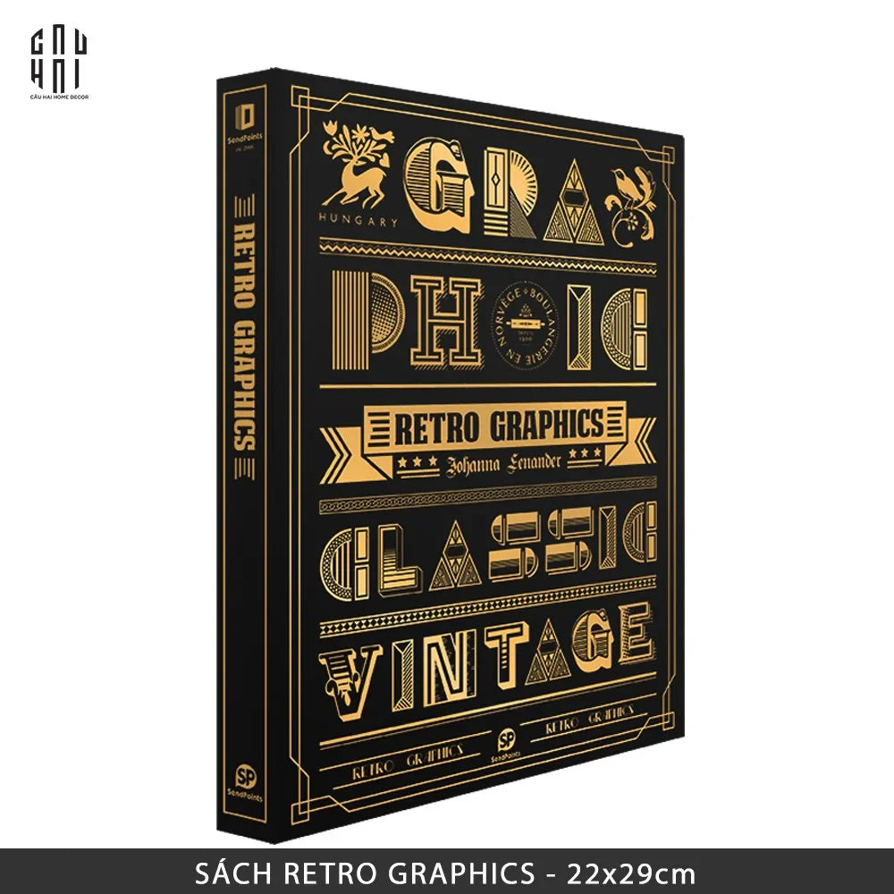 HOME COUTURE - SÁCH RETRO GRAPHICS CLASSIC VINTAGE-CẬU HAI HOME DECOR