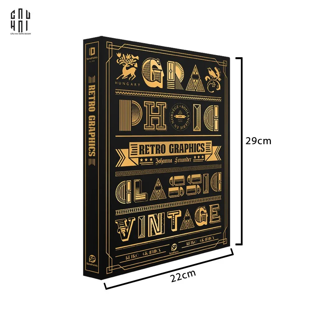 HOME COUTURE - SÁCH RETRO GRAPHICS CLASSIC VINTAGE-CẬU HAI HOME DECOR