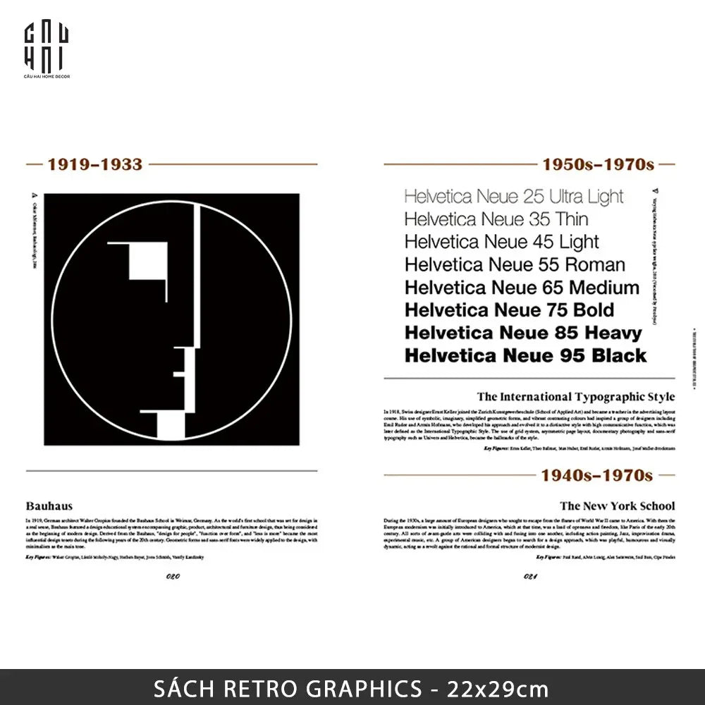 HOME COUTURE - SÁCH RETRO GRAPHICS CLASSIC VINTAGE-CẬU HAI HOME DECOR