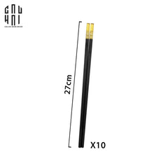 Set 10 Đôi Đũa Sợi Thuỷ Tinh - Amber Black Chopsticks 27cm-CẬU HAI HOME DECOR