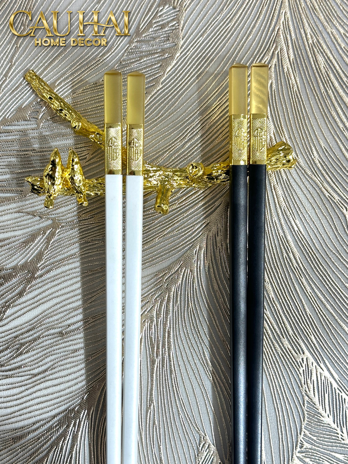 Set 10 Đôi Đũa Sợi Thuỷ Tinh - Amber White Chopsticks 27cm-Dinner Cutlery Set Dao Muỗng Nĩa-Đối tác tại Trung Quốc theo từng đơn đặt hàng-CẬU HAI HOME DECOR