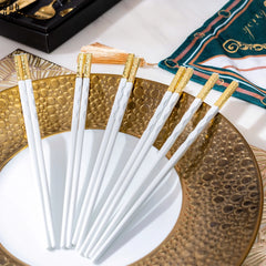 Set 10 Đôi Đũa Sợi Thuỷ Tinh - Amber White Chopsticks 27cm-CẬU HAI HOME DECOR