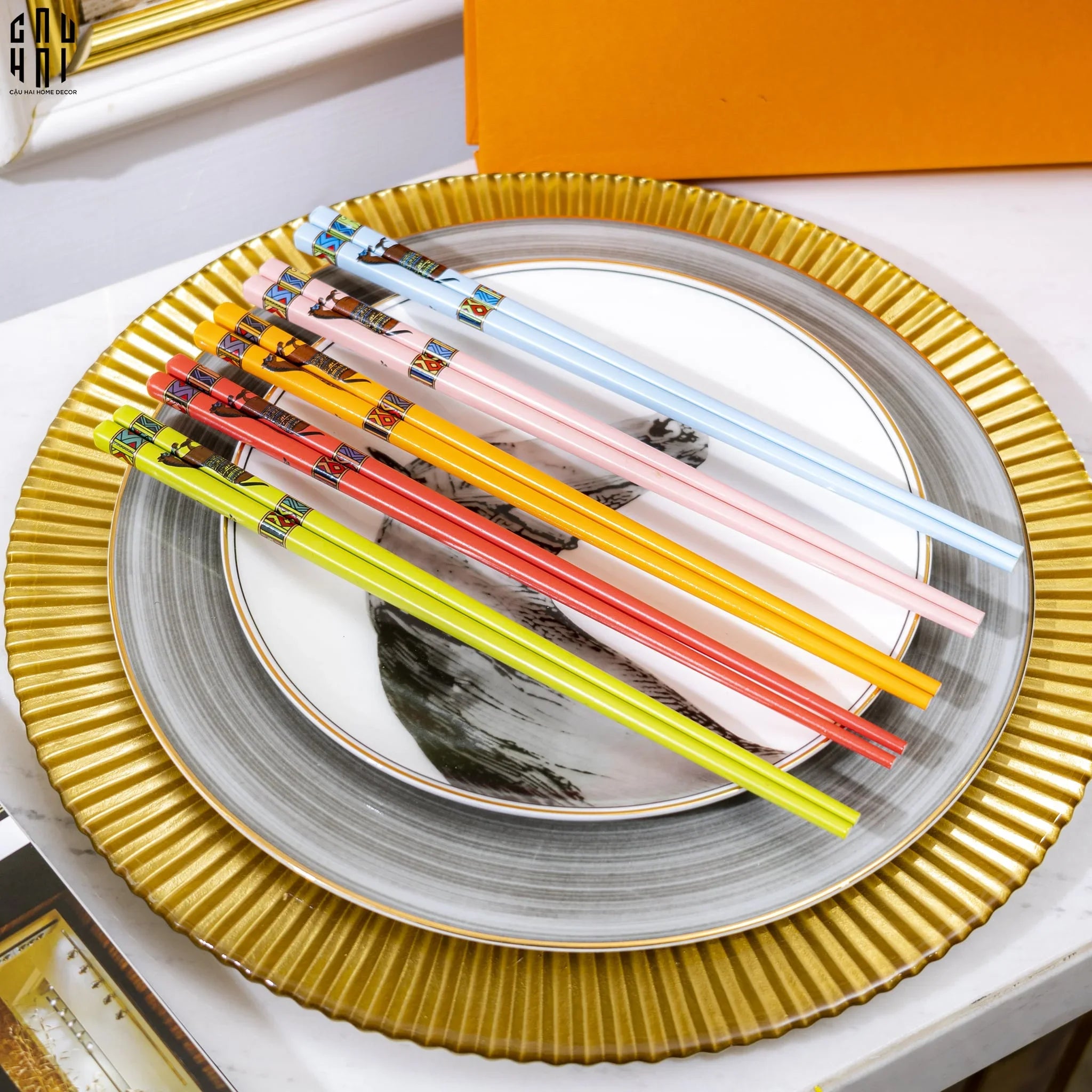 SET 10 ĐÔI ĐŨA SỨ CHARIOT LUXURY - CẬU HAI HOME DECOR