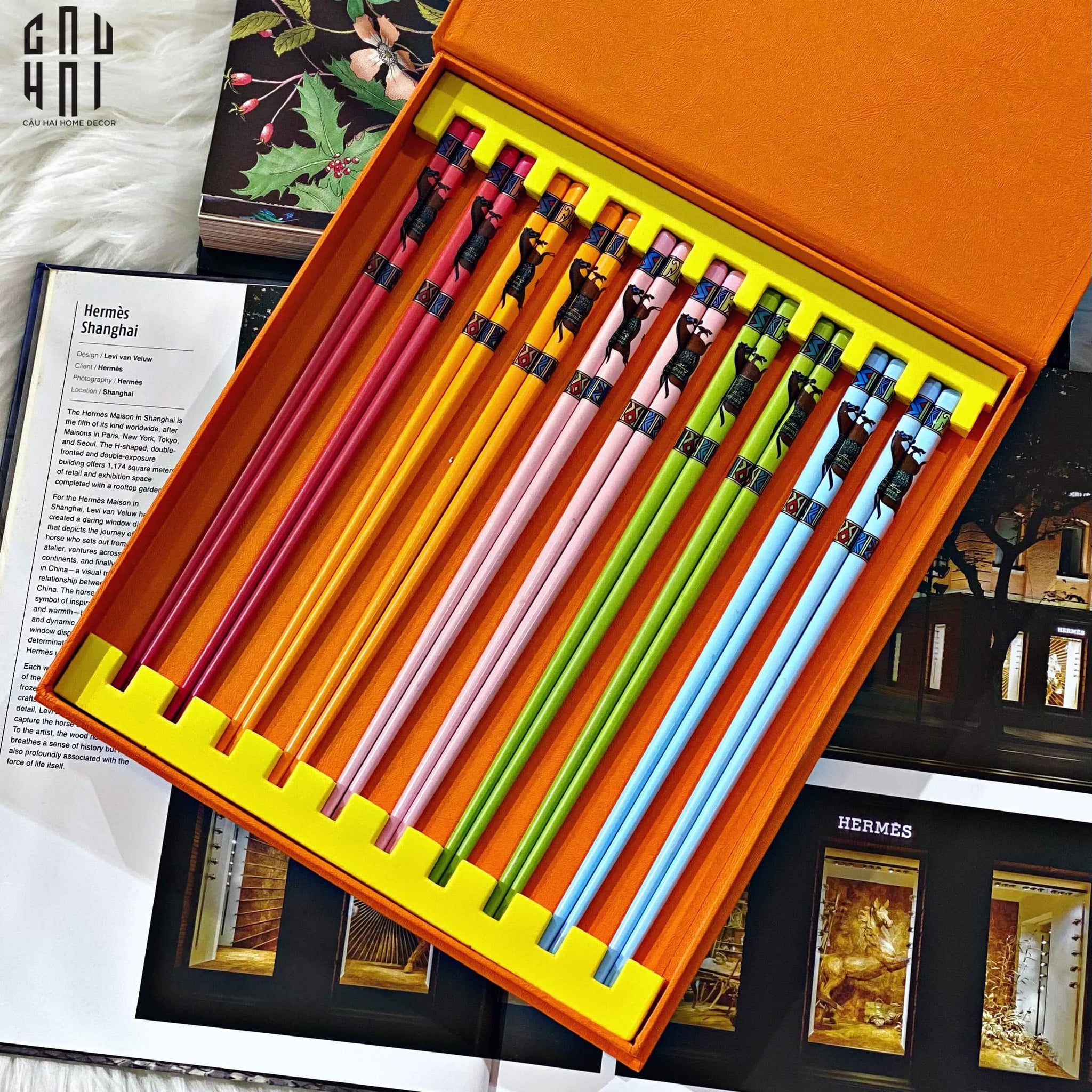 SET 10 ĐÔI ĐŨA SỨ CHARIOT LUXURY - CẬU HAI HOME DECOR