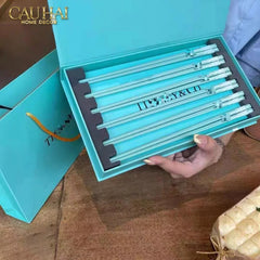 Set 10 Đôi Đũa Sứ Tiffany Fancy Club Porcelain Chopsticks Giftbox-CẬU HAI HOME DECOR