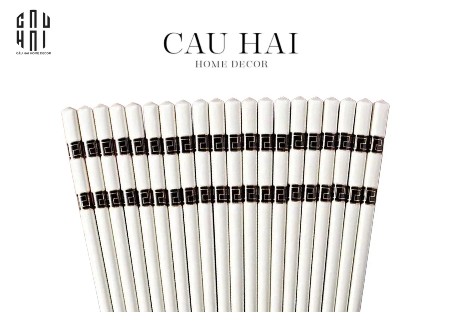 SET 10 ĐÔI ĐŨA SỨ VERSUS - BLACK - CẬU HAI HOME DECOR
