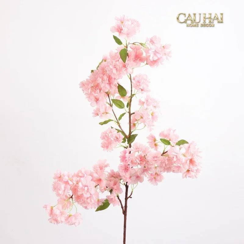 Set 2 Cành Hoa Anh Đào Trắng - White Sakura-Hoa Lụa-Đối tác tại Trung Quốc theo từng đơn đặt hàng-CẬU HAI HOME DECOR