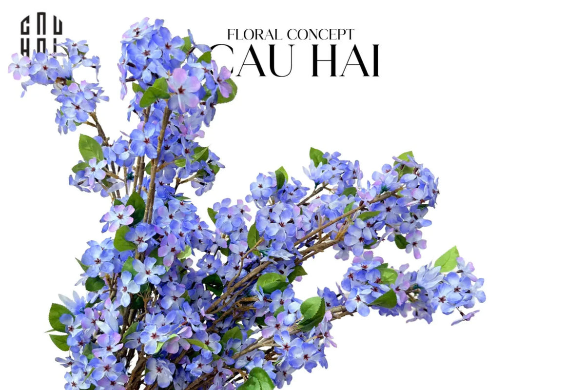 Set 2 Cành Hoa Begonia-Hoa Lụa-Đối tác tại Trung Quốc theo từng đơn đặt hàng-CẬU HAI HOME DECOR