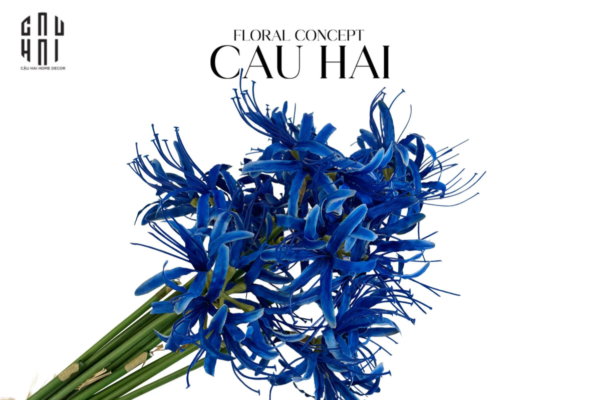 Set 2 Cành Hoa Bỉ Ngạn - Dark Blue-Hoa Lụa-Đối tác tại Trung Quốc theo từng đơn đặt hàng-CẬU HAI HOME DECOR