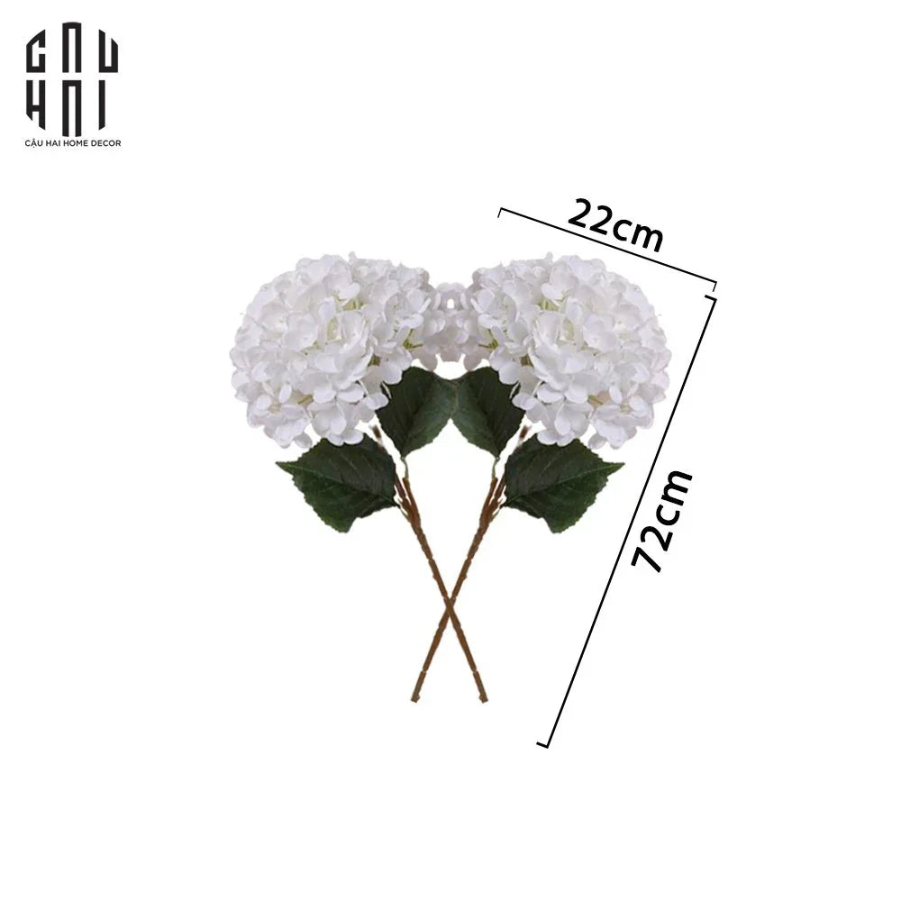 SET 2 CÀNH HOA CẨM TÚ CẦU ĐẠI - TRẮNG-CẬU HAI HOME DECOR