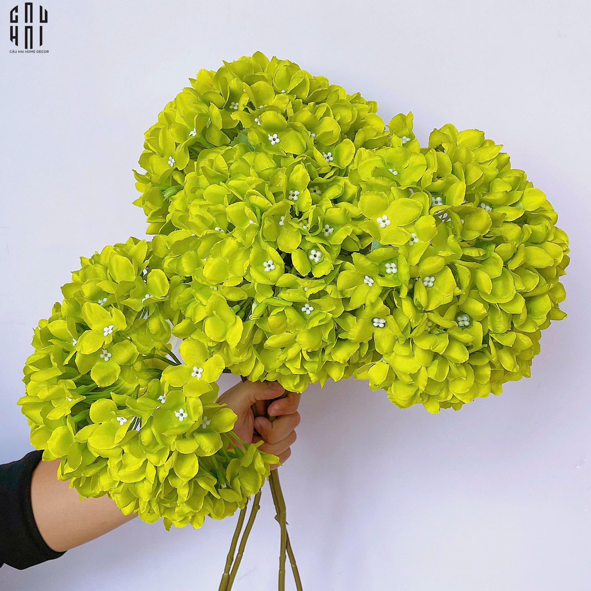 SET 2 CÀNH HOA CẨM TÚ CẦU ĐẠI - XANH-CẬU HAI HOME DECOR