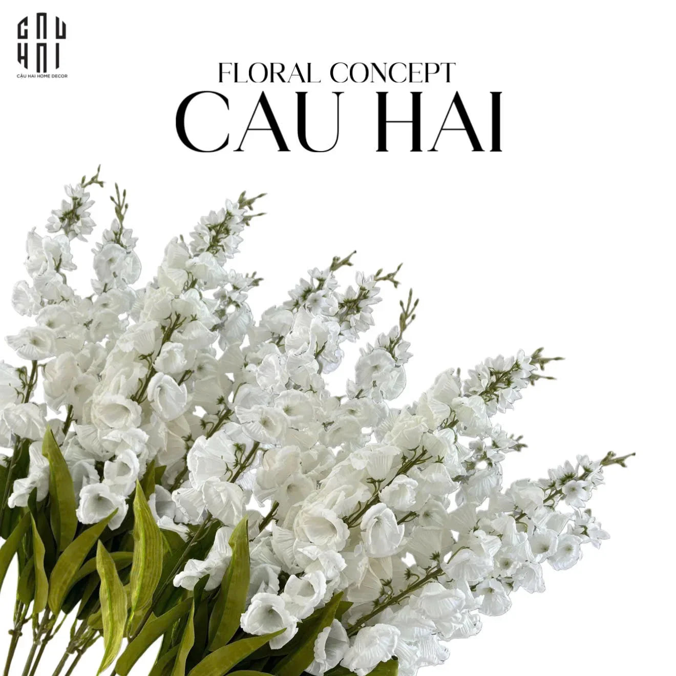 SET 2 CÀNH HOA CHUÔNG - WHITE - CẬU HAI HOME DECOR