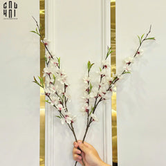 Set 2 Cành Hoa Đào - Trắng-CẬU HAI HOME DECOR