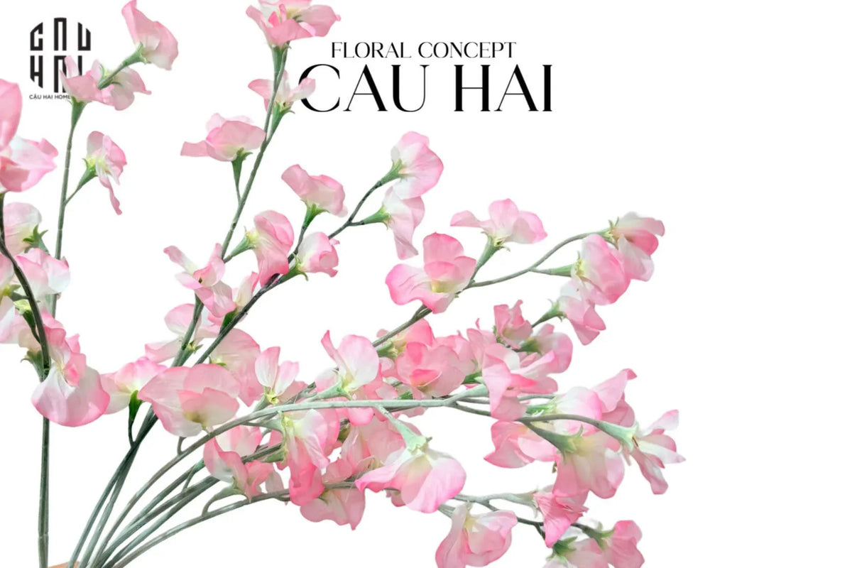 Set 2 Cành Hoa Đậu Pink – Hoa Lụa Cao Cấp Trang Trí Nhà-Hoa Lụa-Đối tác tại Trung Quốc theo từng đơn đặt hàng-CẬU HAI HOME DECOR