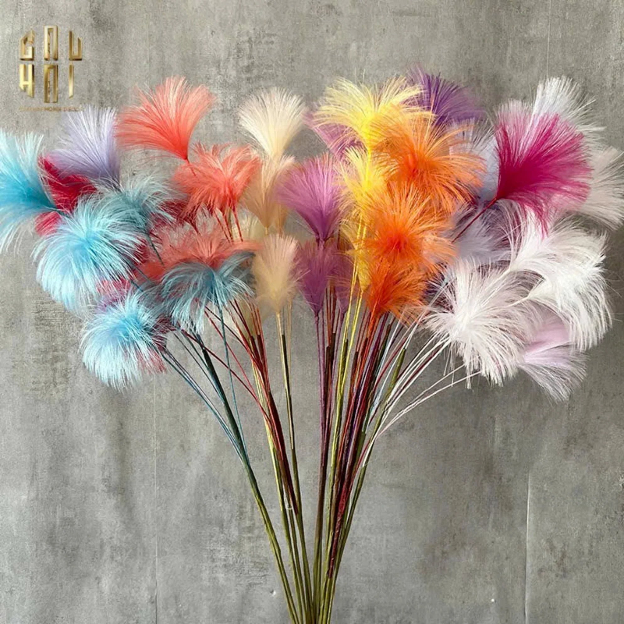 Set 2 Cành Hoa Firework Color Pop-Hoa Lụa-CẬU HAI HOME DECOR