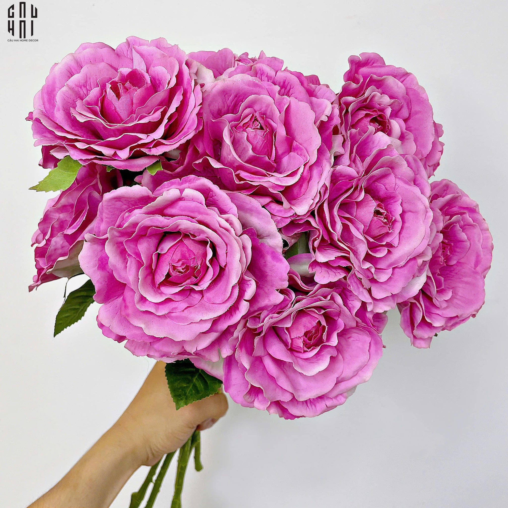 SET 2 CÀNH HOA HỒNG ECUADOR - TÍM HỒNG - CẬU HAI HOME DECOR