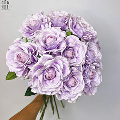 Set 2 Cành Hoa Hồng Ecuador - Tím Nhạt-CẬU HAI HOME DECOR