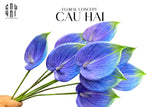 SET 2 CÀNH HOA HỒNG MÔN - BLUE VIOLET - CẬU HAI HOME DECOR
