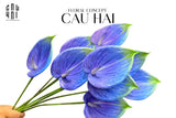 Set 2 Cành Hoa Hồng Môn - Blue Violet-Hoa Lụa-Đối tác tại Trung Quốc theo từng đơn đặt hàng-CẬU HAI HOME DECOR