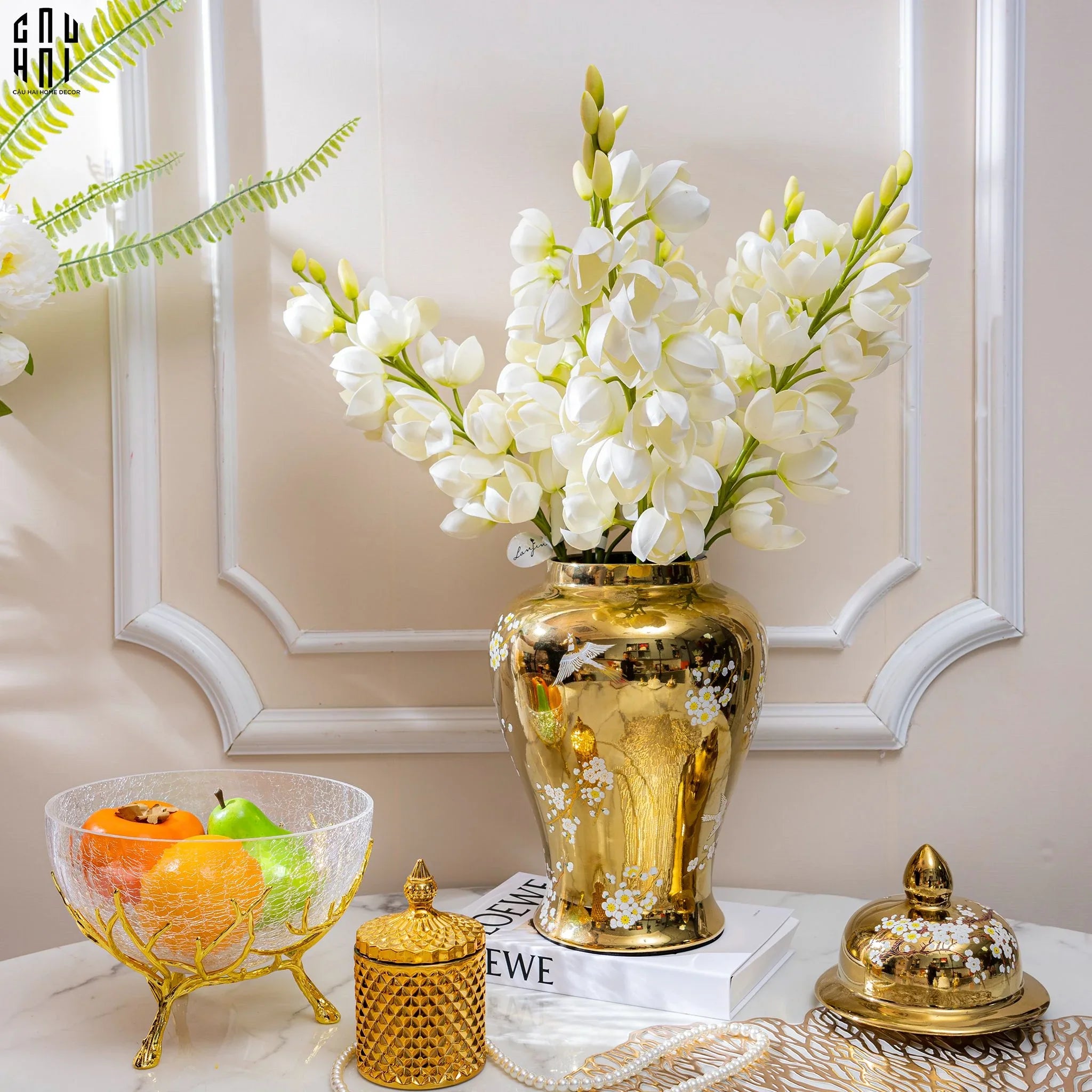 Set 2 Cành Hoa Lan Yucca-CẬU HAI HOME DECOR