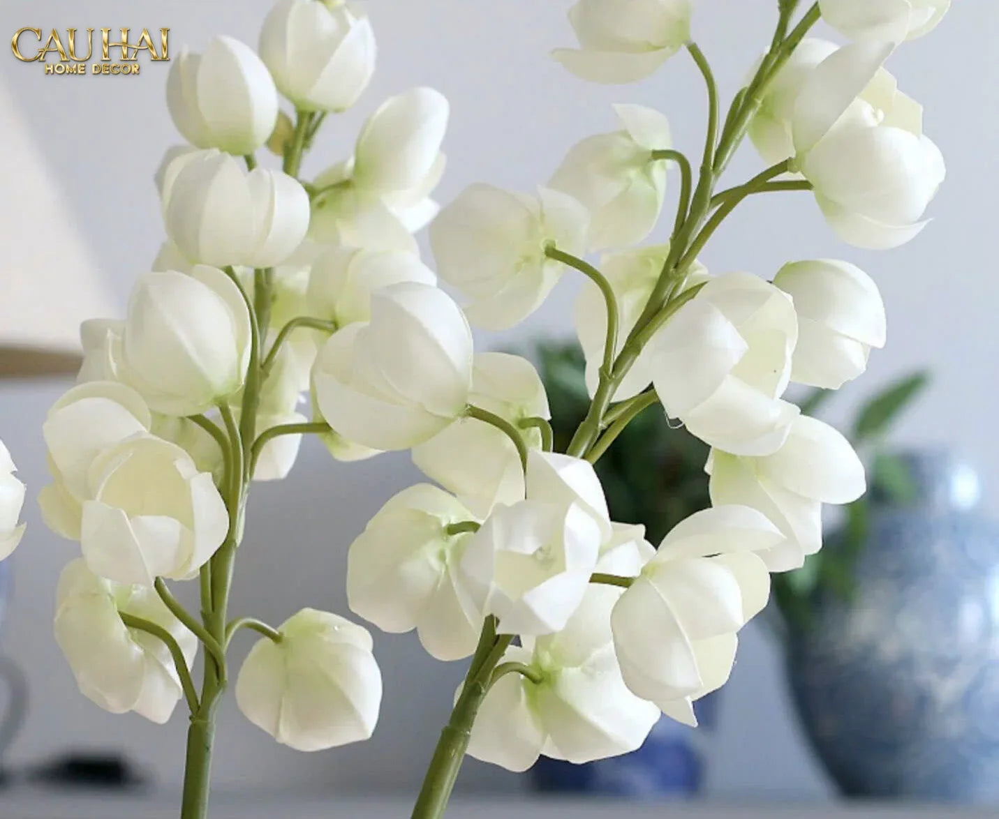 Set 2 Cành Hoa Lan Yucca-CẬU HAI HOME DECOR