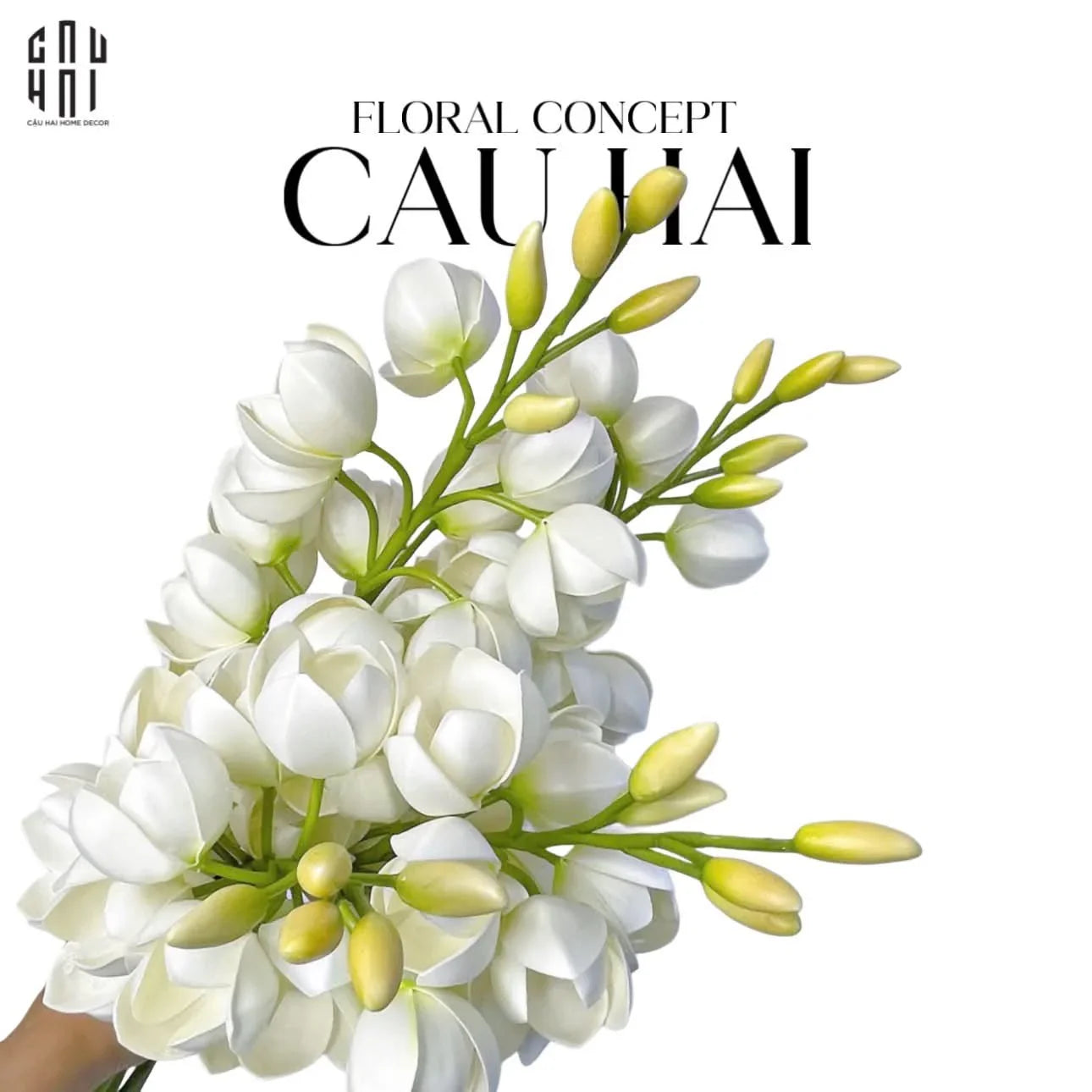 Set 2 Cành Hoa Lan Yucca-CẬU HAI HOME DECOR