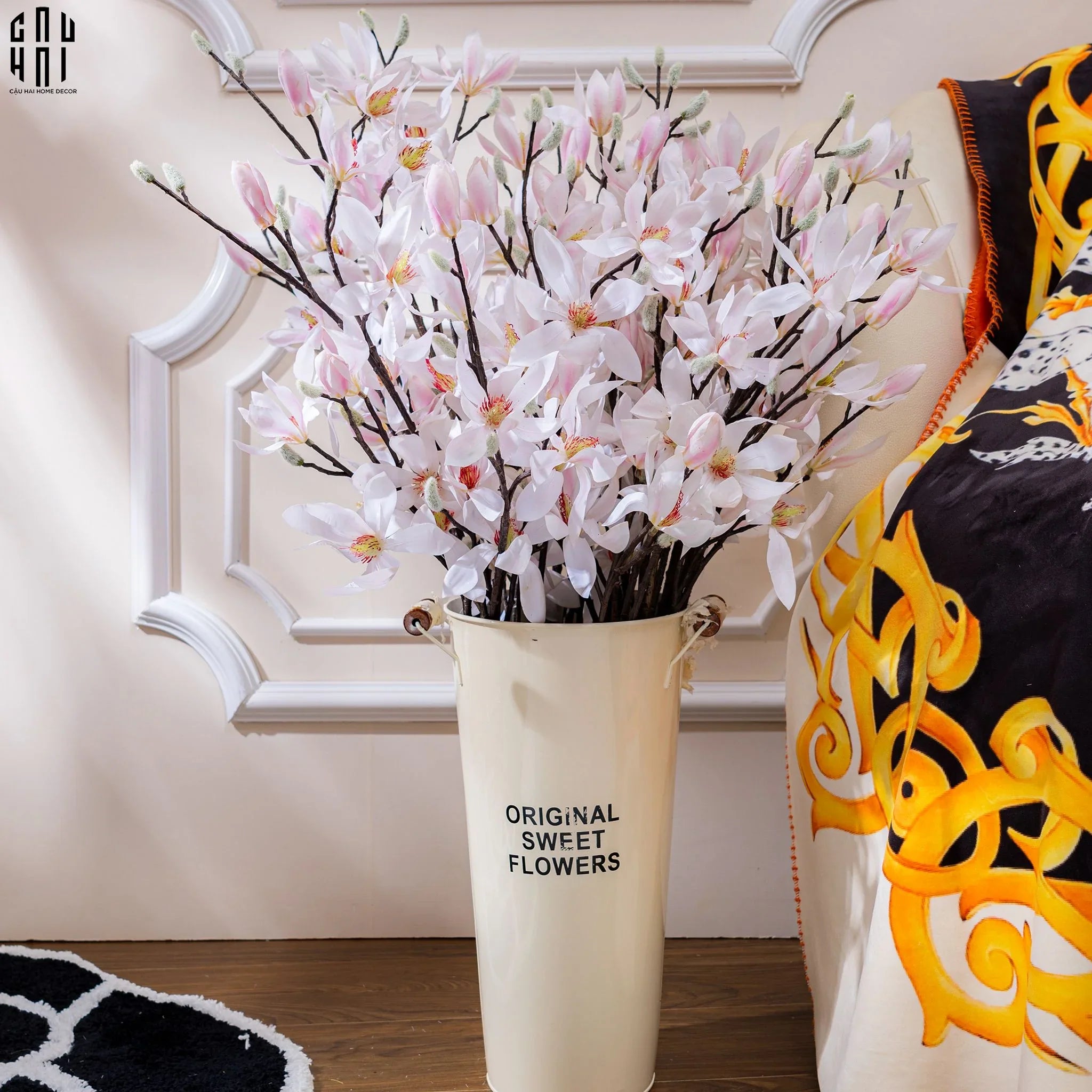 SET 2 CÀNH HOA MỘC LAN - MAGNOLIA FRASERI-CẬU HAI HOME DECOR