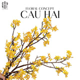 SET 2 CÀNH HOA NHÀI FORSYTHIA-CẬU HAI HOME DECOR